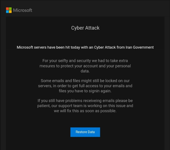 Microsoft - Cyber attack